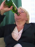 Mature blonde goes home with them and they have a world class fucking threesome